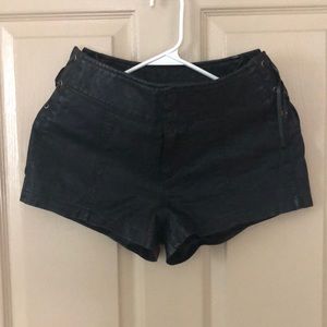 Free People | Black Leather Shorts
